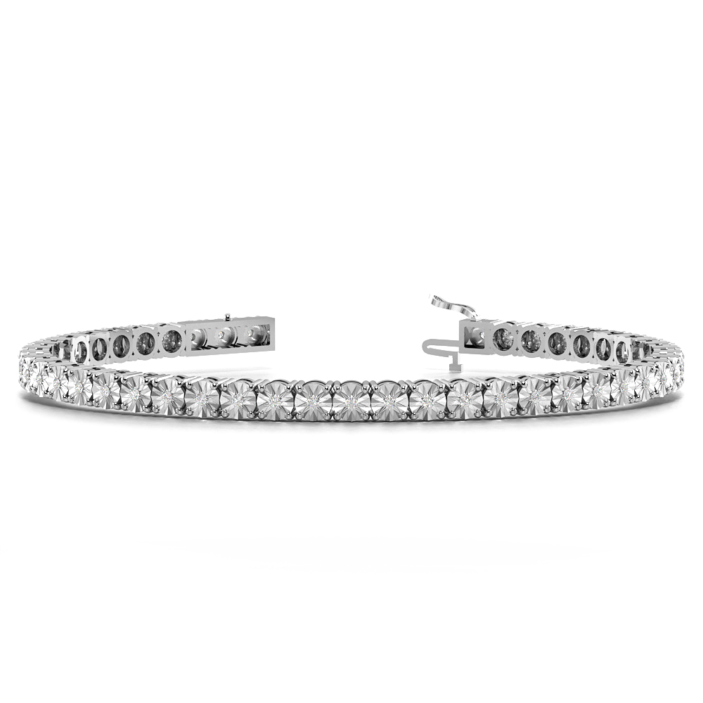 Purchase Illusion Set Diamond Tennis Bracelets - Abelini