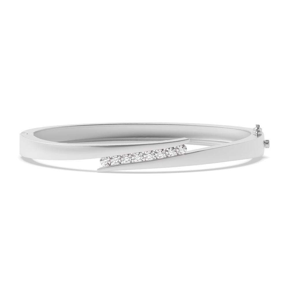 Channel Setting Round Diamond Bangle