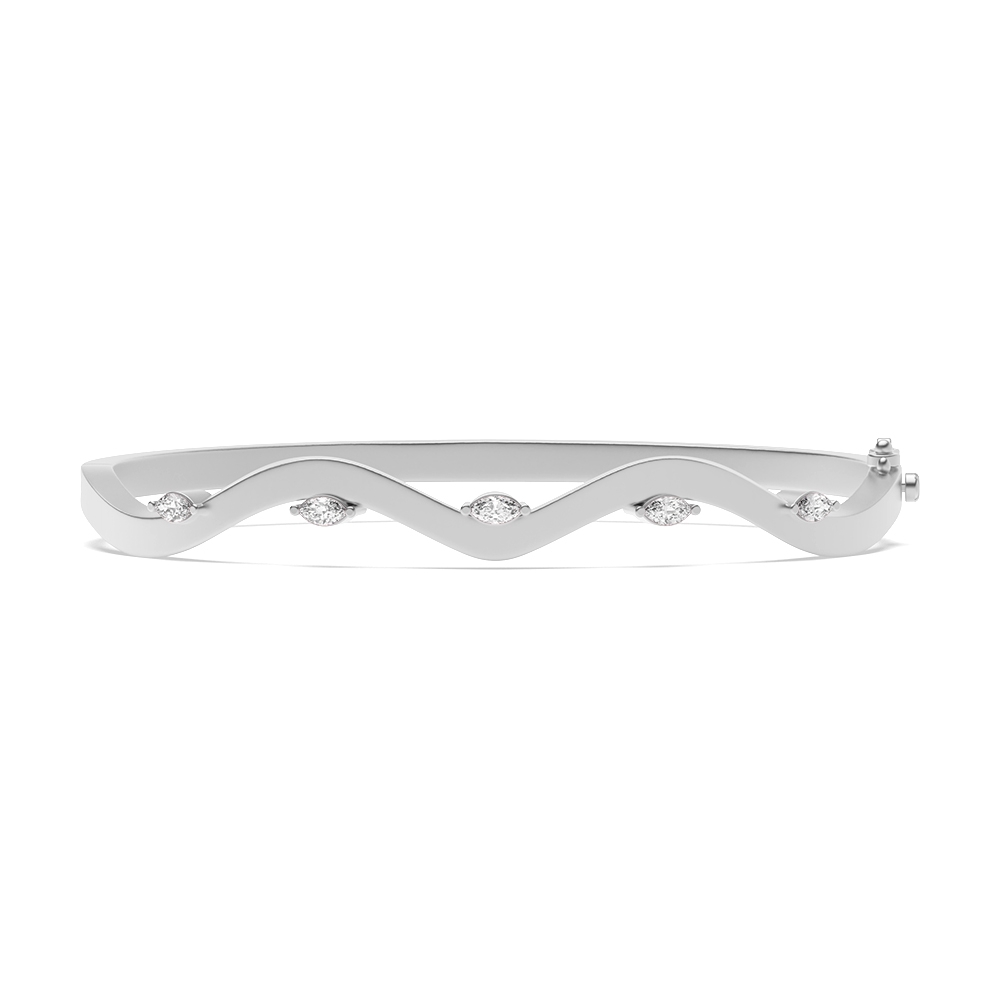 Prong Setting Willow Moissanite Bangle