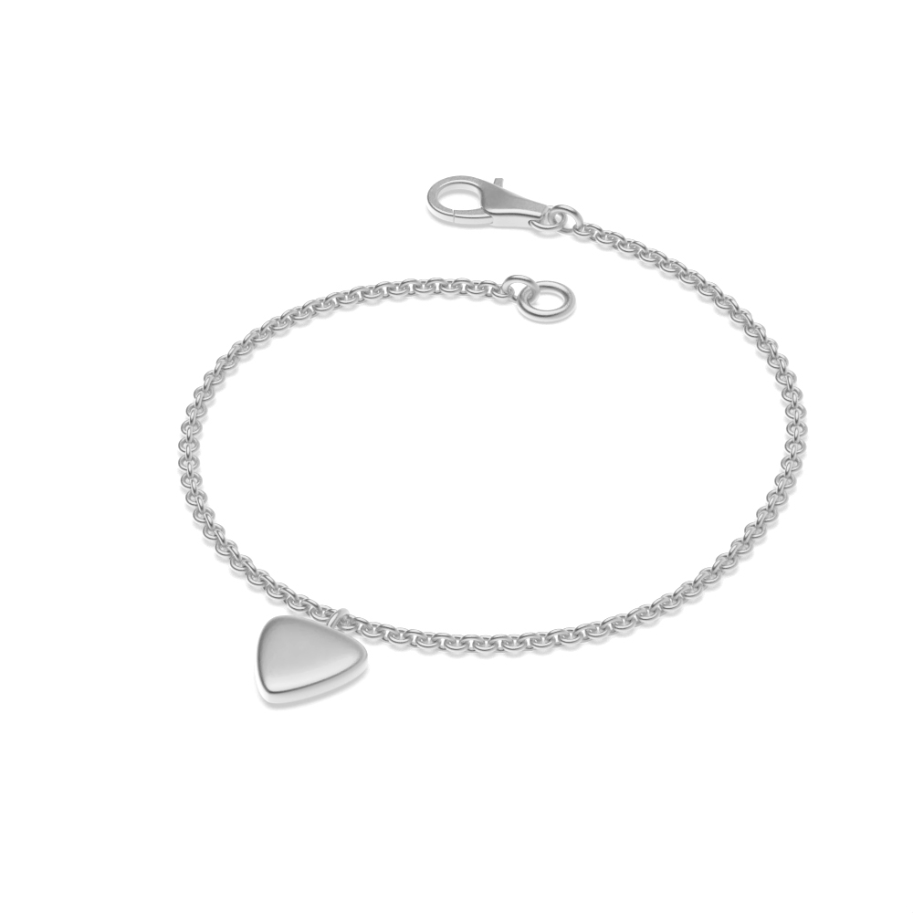 Express your affection with plain metal heart shape charm bracelets