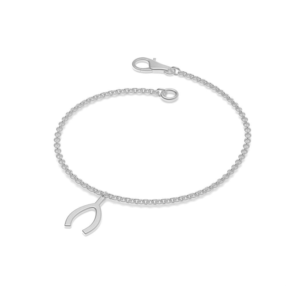 plain metal wishbone styled charm bracelets