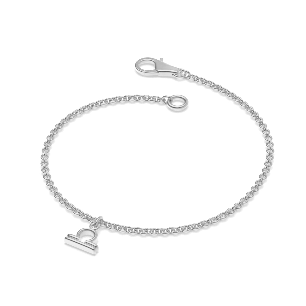 plain metal libra zodiack sign charm bracelets