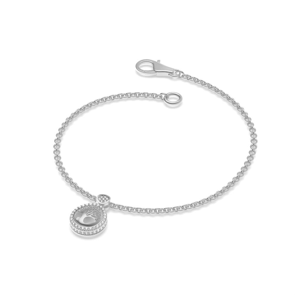 mother nature Lab Grown Diamond charm bracelet