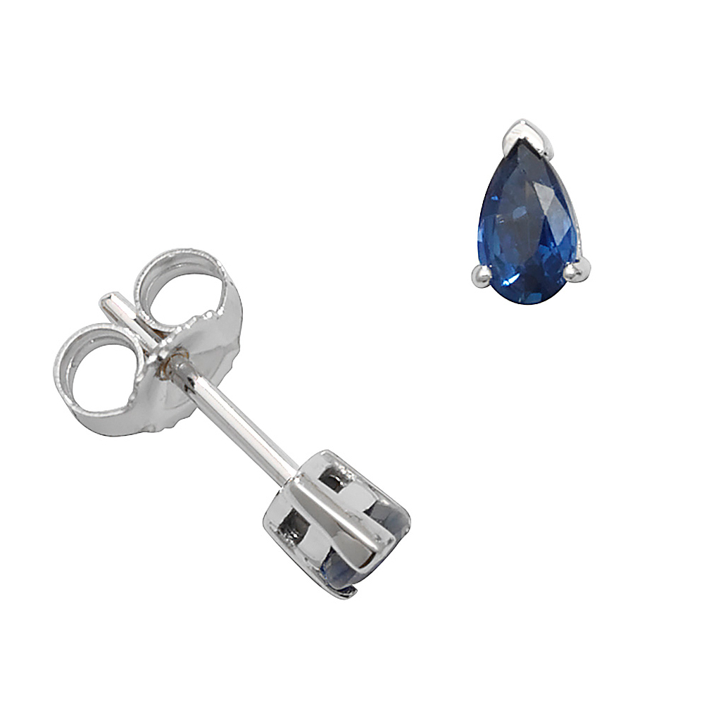 Pear Shape Claw Set 5 X 3mm Blue Sapphire Gemstone Earrings