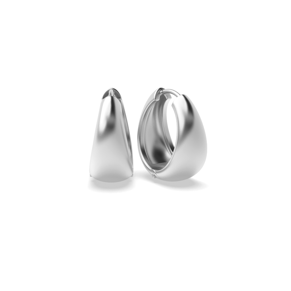 plain classic shaped earrings for women