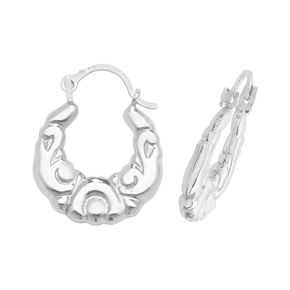 plain metal unusual hoop earring