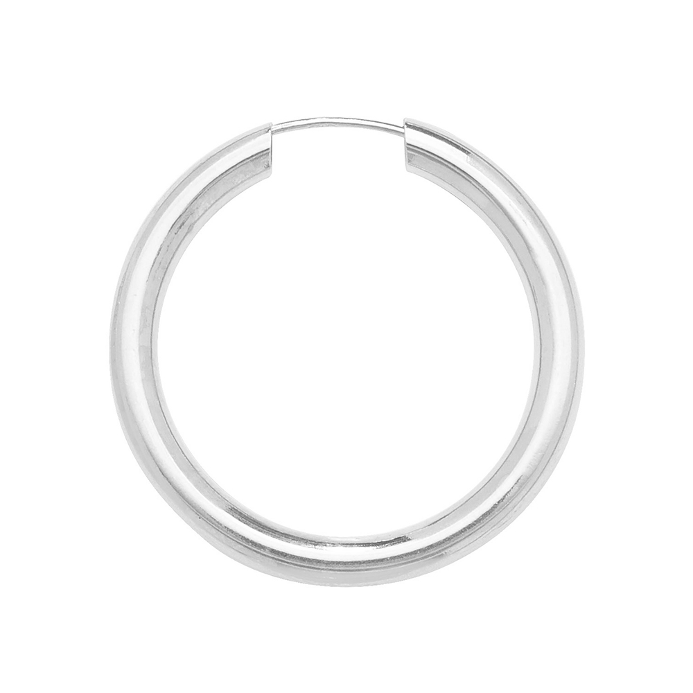 plain metal basic hoop earring