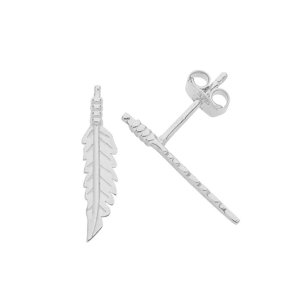 feather stud earring
