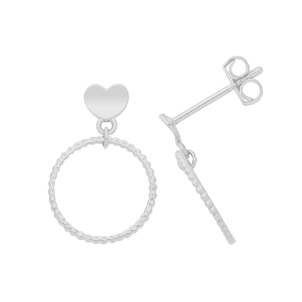 Purchase Plain Metal Heart Shape Stud Earring - Abelini