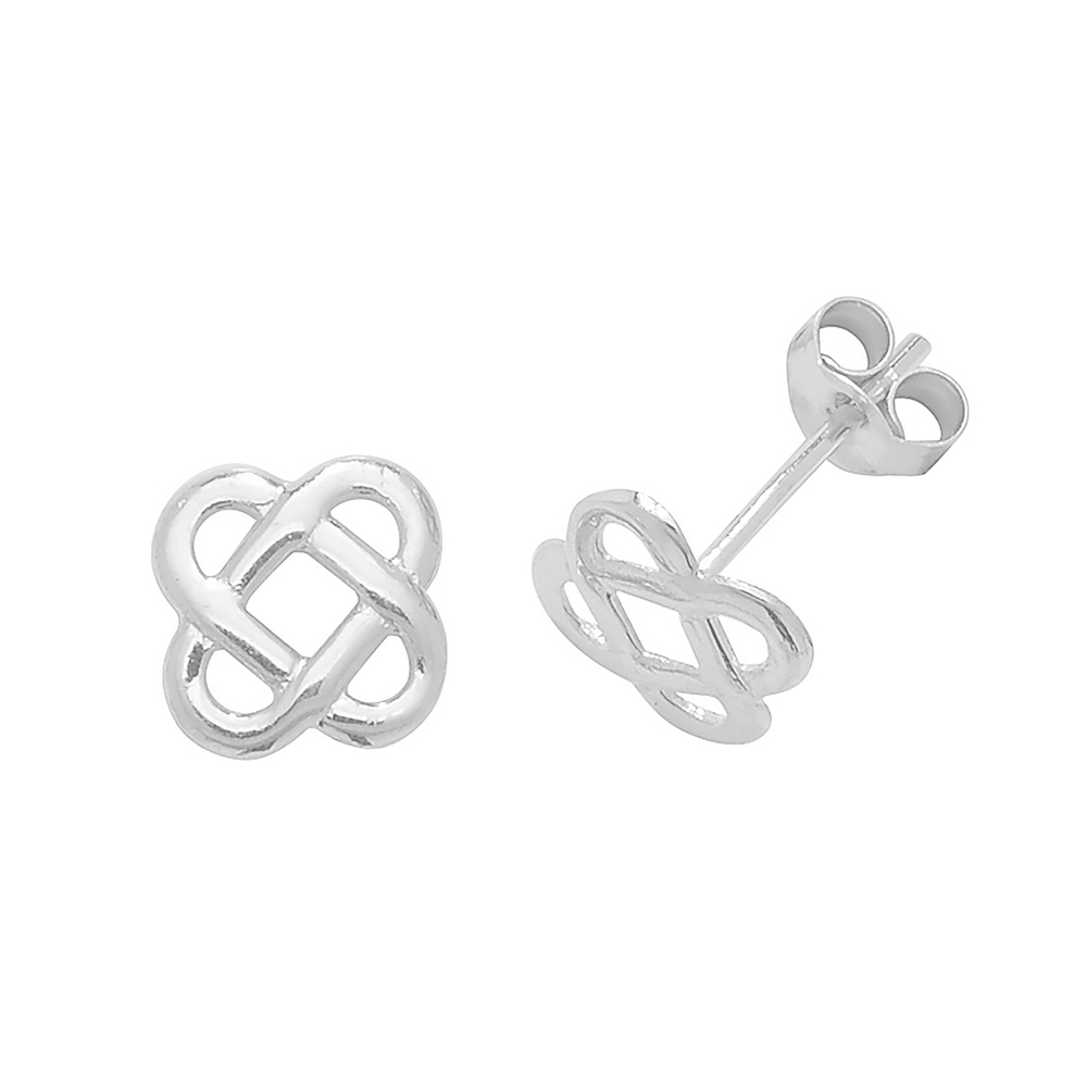 Purchase Online Plain Metal Celtic Knot Earring - Abelini