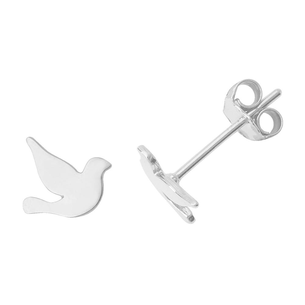 Purchase Online Plain Metal Bird Stud Earring - Abelini