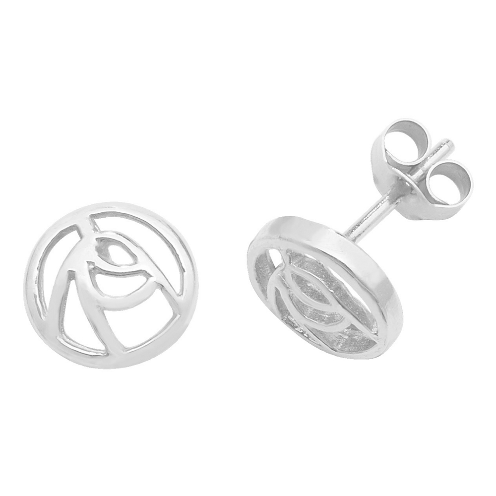 Purchase Plain Metal Round Shape Stud Earring - Abelini