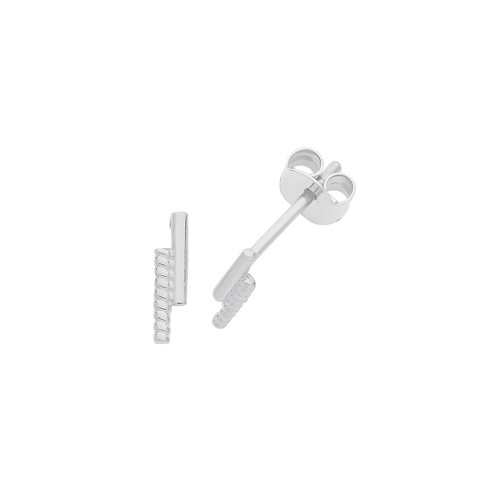 Purchase Online Plain Metal Pipe Stud Earring - Abelini