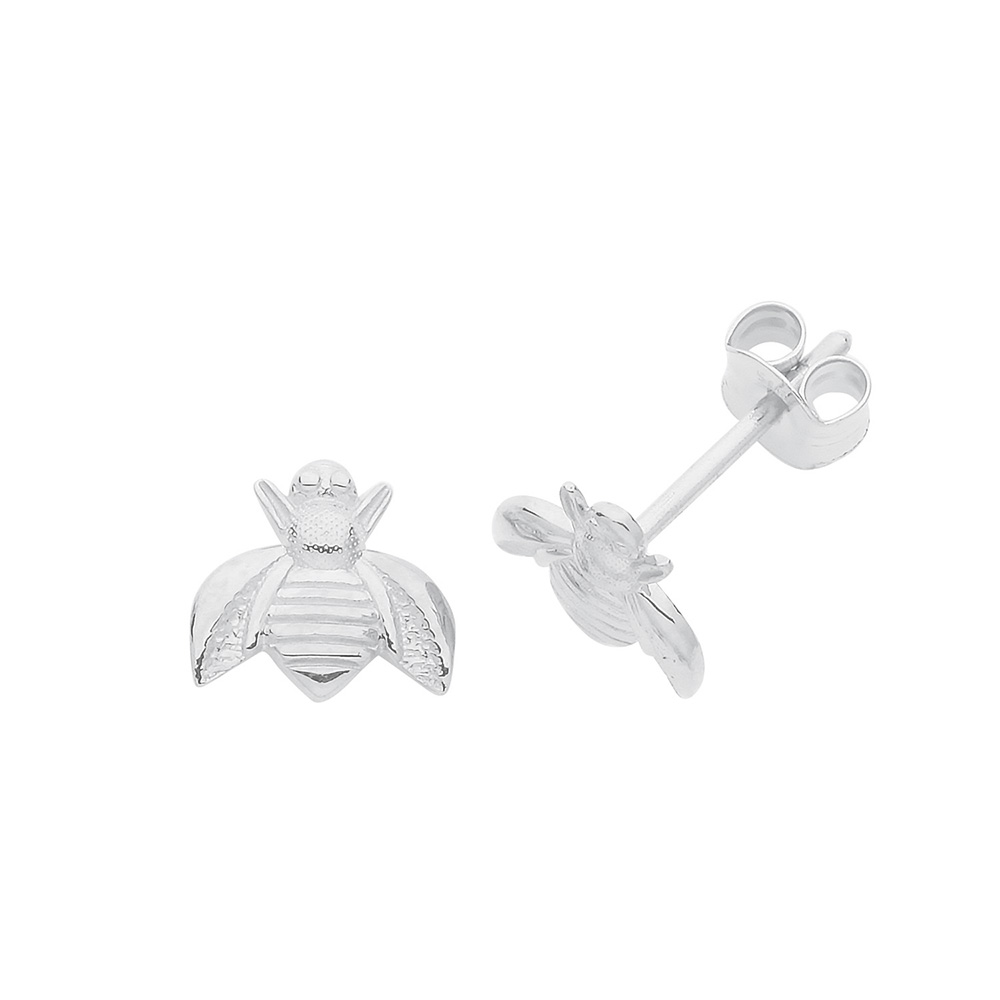 Purchase Plain Metal Tiny Bee Stud Earring - Abelini
