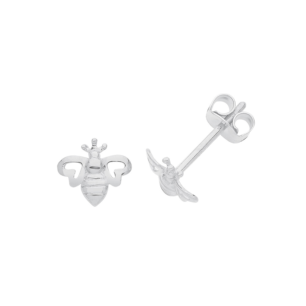 Purchase Plain Metal Bumble Bee Stud Earring - Abelini