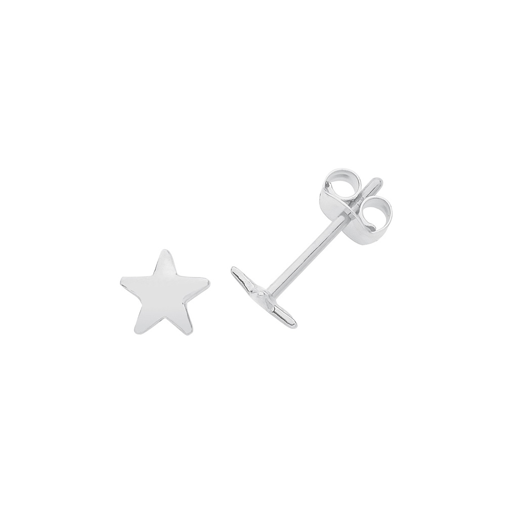 Purchase Online Plain Metal Star Stud Earring - Abelini