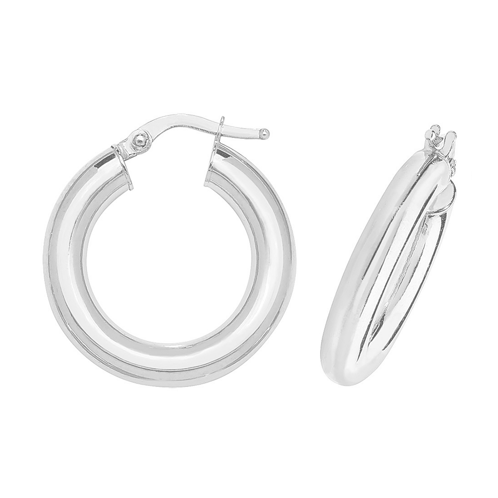 plain metal round shape hoop earring (15mm)