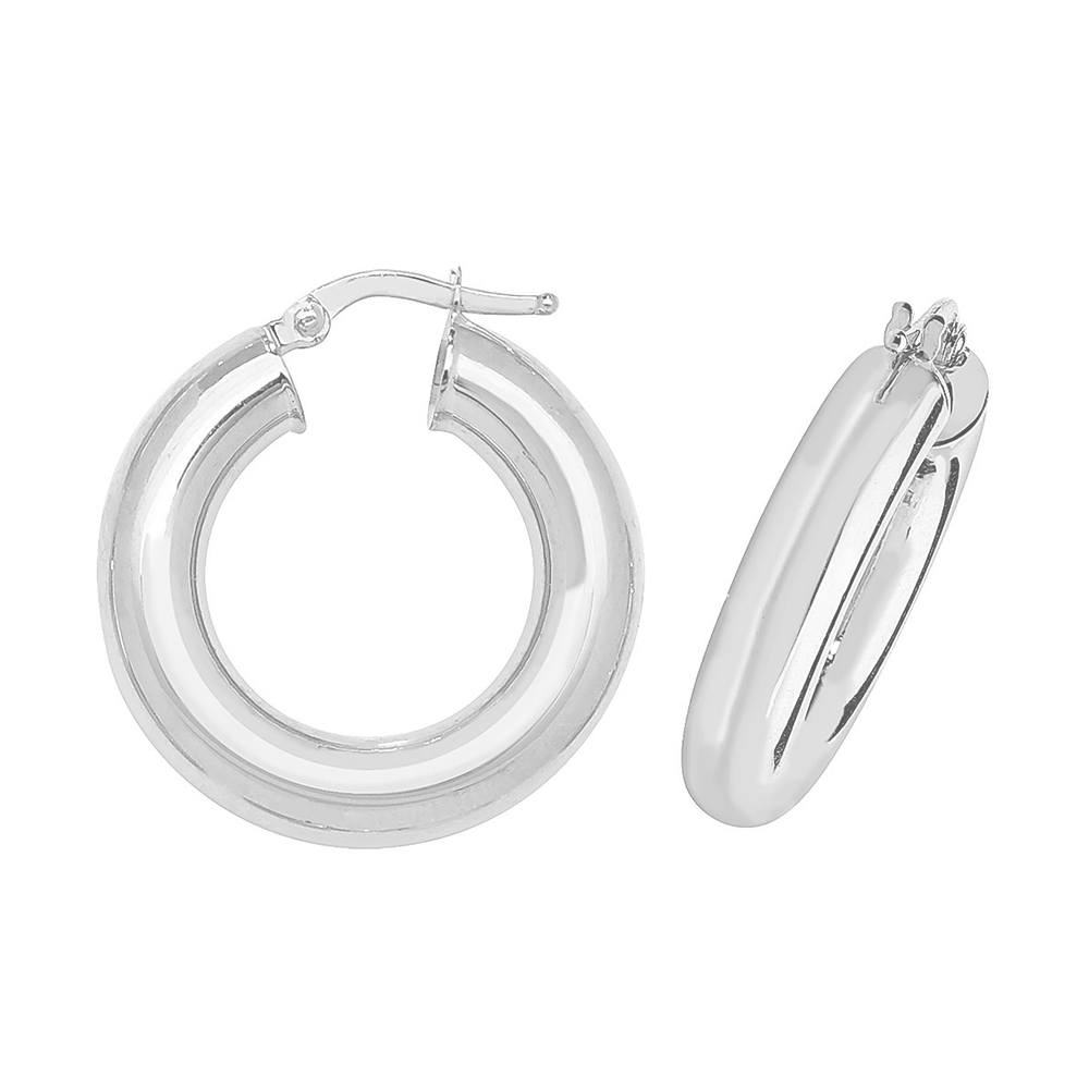 plain metal round shape hoop earring (15mm)