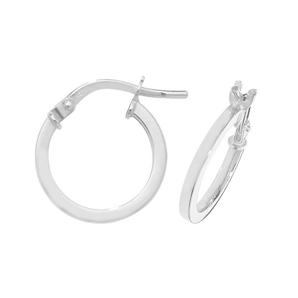 plain metal round shape hoop earring (10mm)