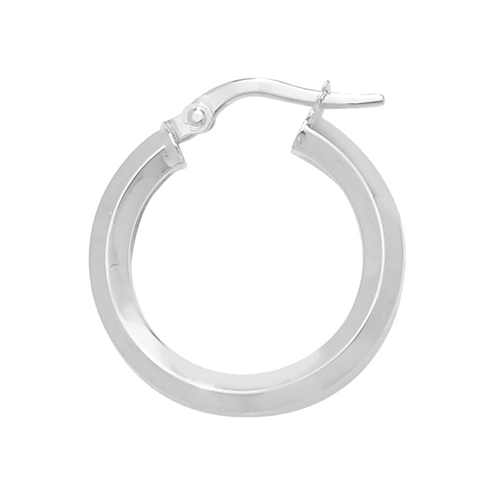 plain metal edge on round hoop earring (15mm)