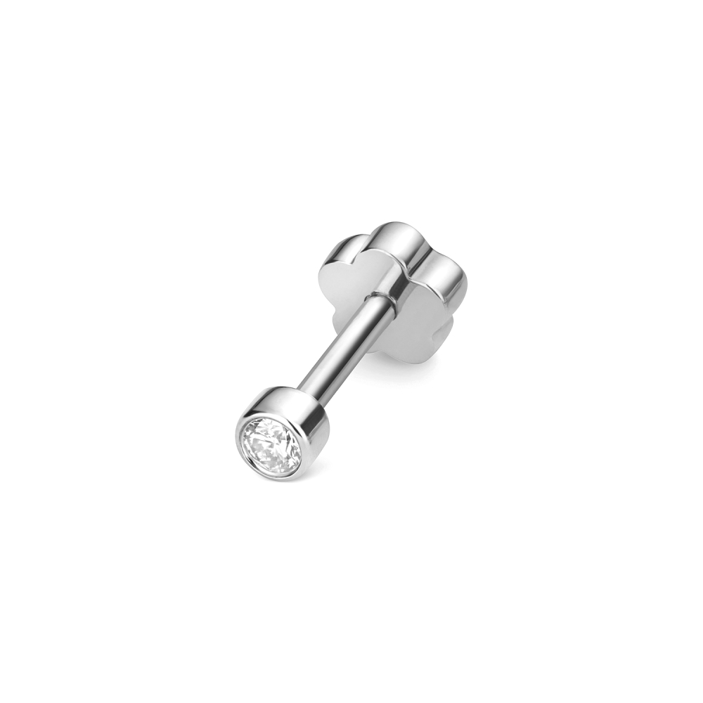 Bezel Setting Round Shape Diamond Stud Earring Buy Online