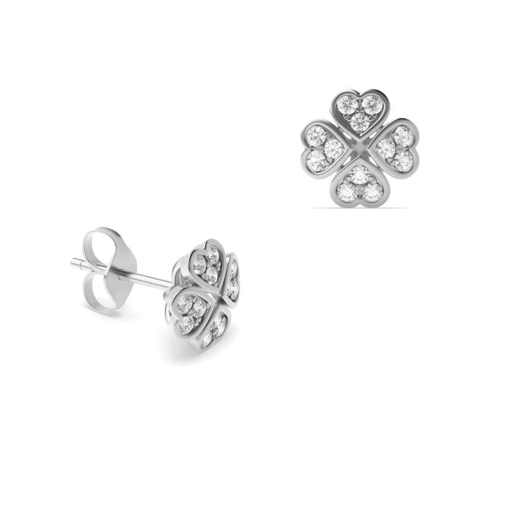 Buy Oval Shape Design Halo Diamond Stud Earring - Abelini