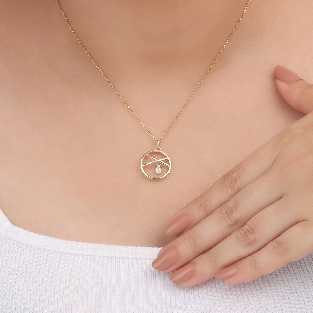 4 Prong Round Nexus Designer Pendant Necklaces