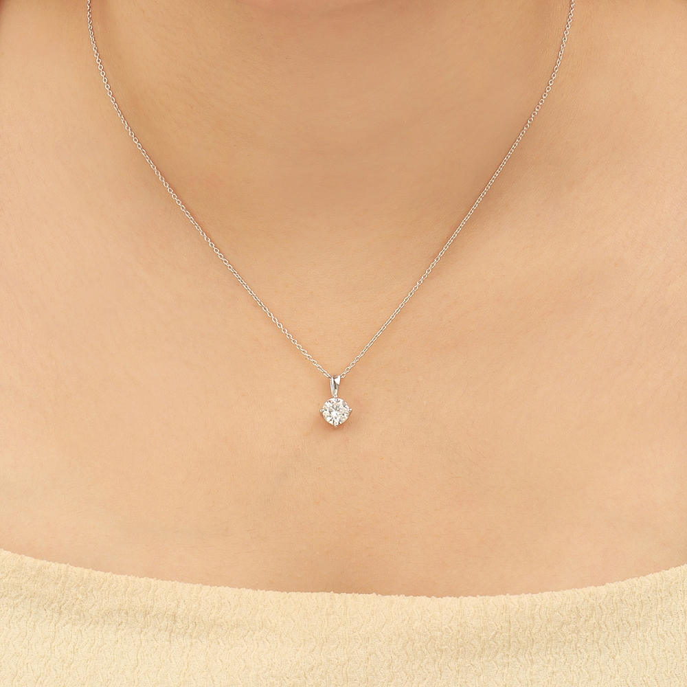 4 Prong solid bale n-s-e-w Pendant Necklaces