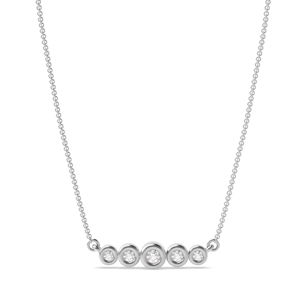 0.15Ct Statement Diamond Necklace for Women (3.5X15Mm)