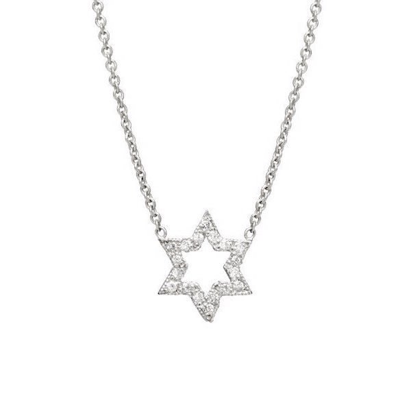 0.1Ct Star Shape Diamond Necklace Pendant For Women (6X6Mm)