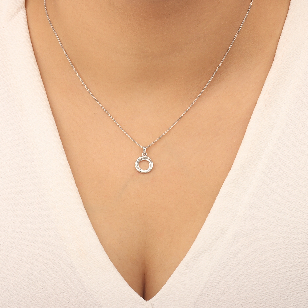 Twisted circle Designer Pendant Necklaces
