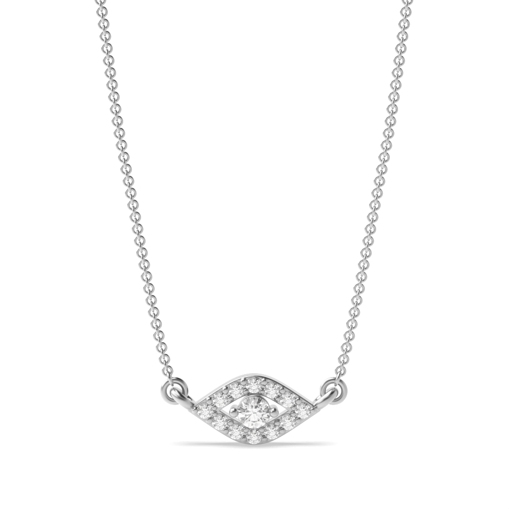 Pave Setting Round Devil Eye Diamond Designer Pendant(5.0mm - 9.0mm)