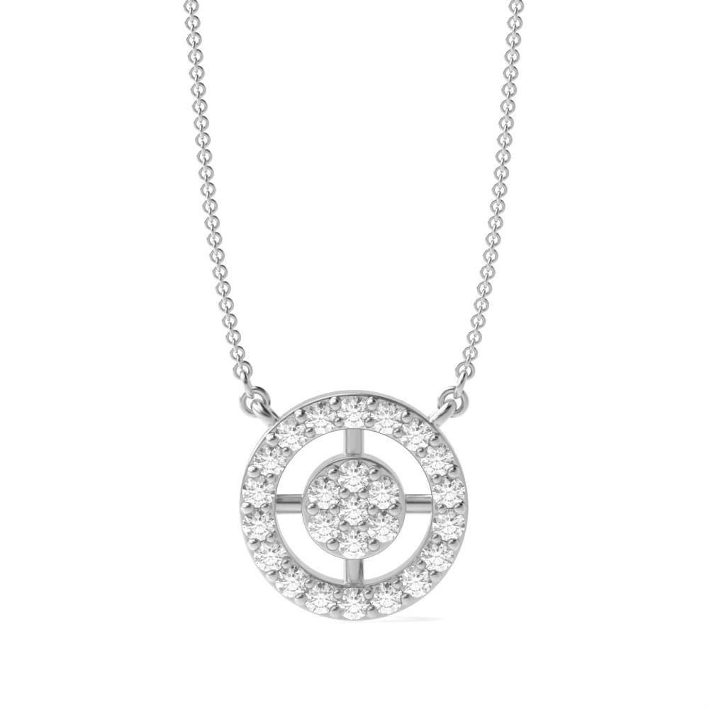 prong setting round diamond designer pendants