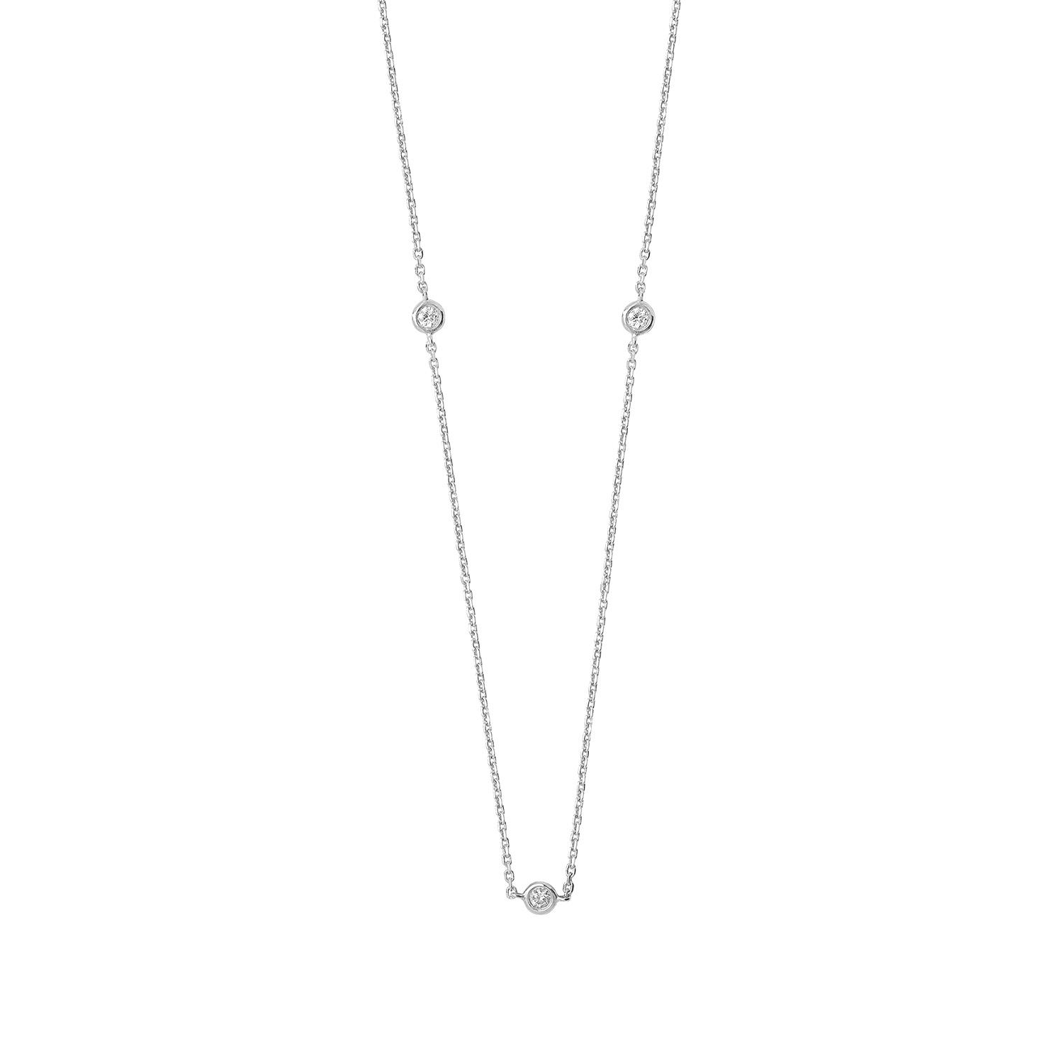Purchase Bezel Setting Round Diamond Necklace - Abelini