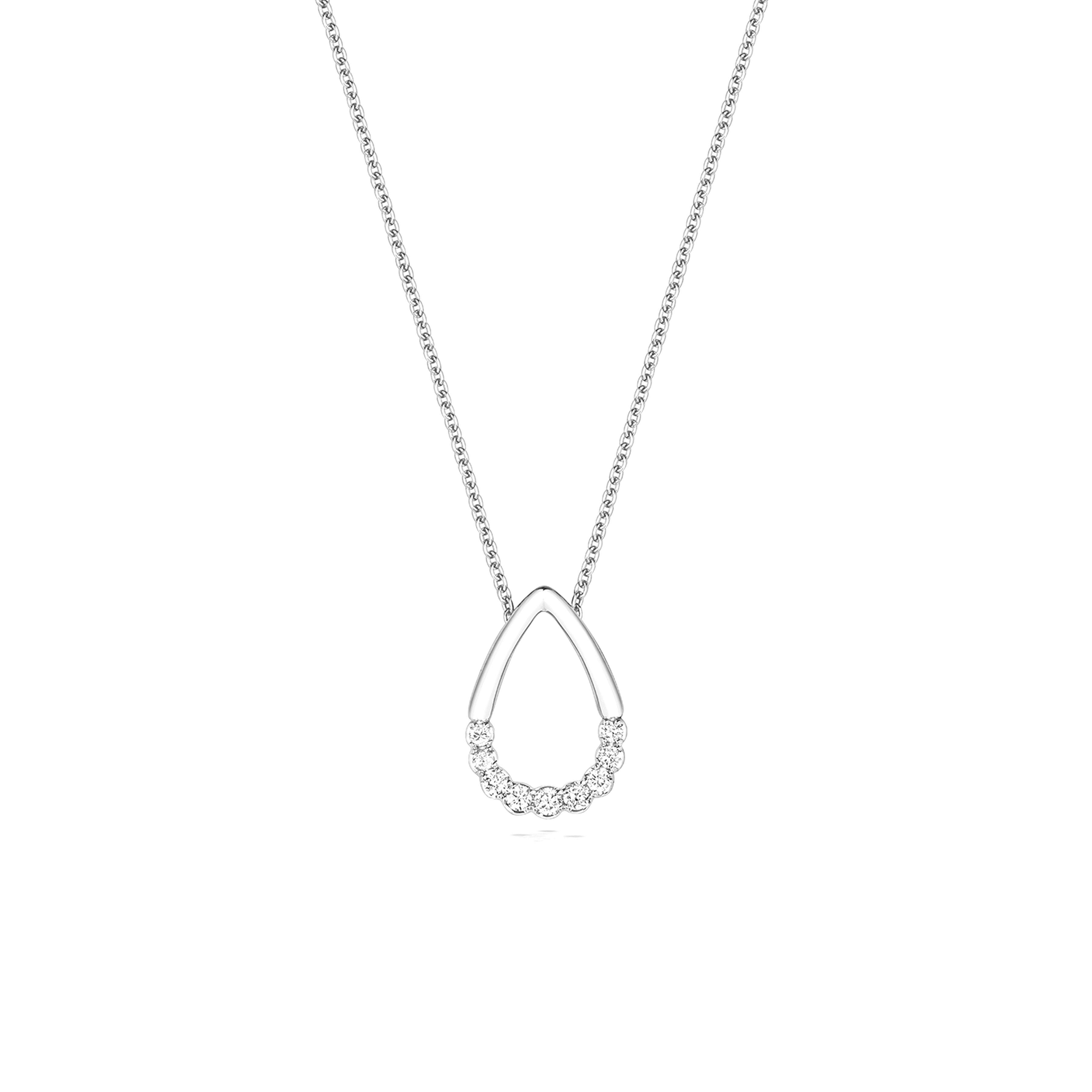 Buy Prong Setting Pear Shaped Round Diamond Pendant - Abelini