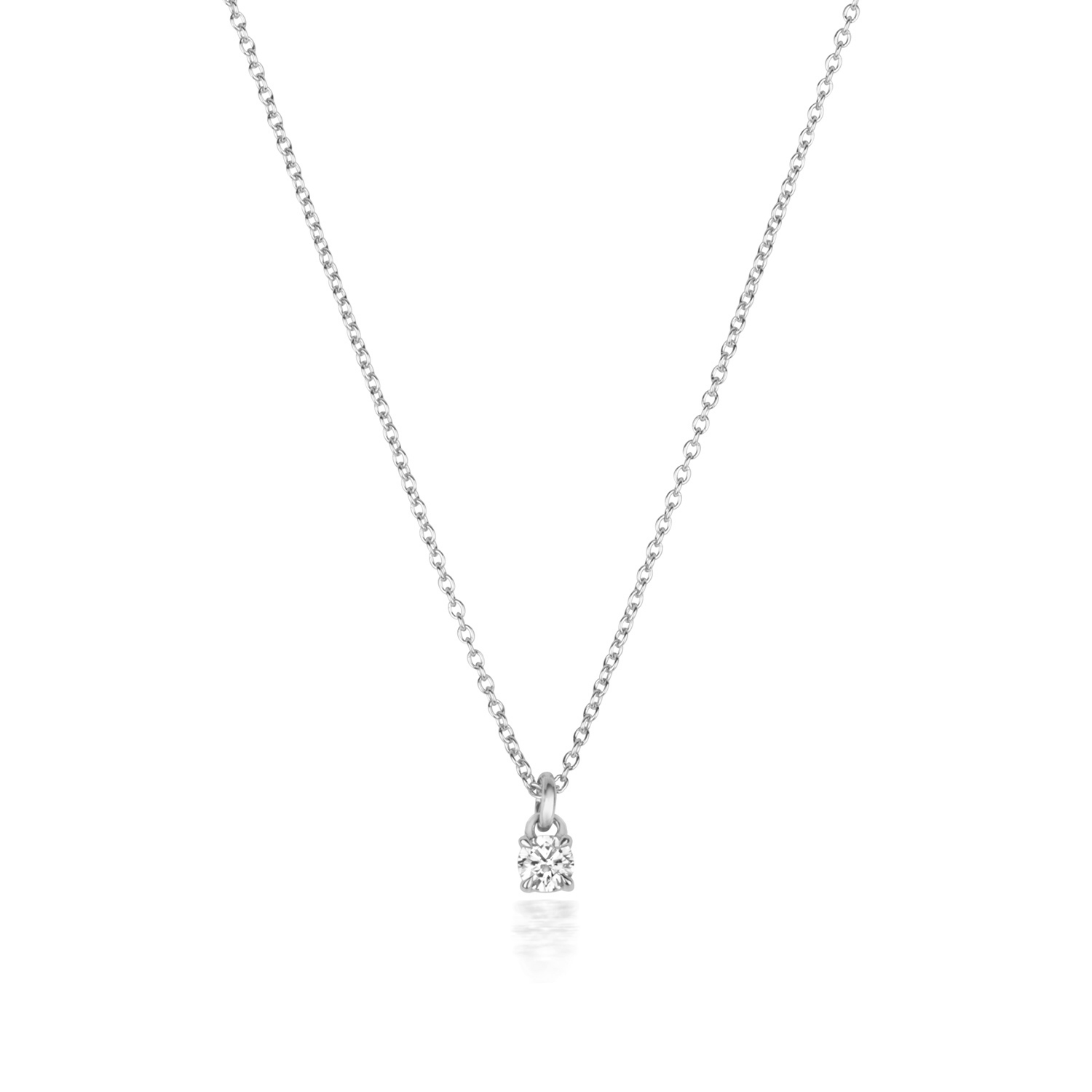 4 prong setting round shape lock style Moissanite stud pendant