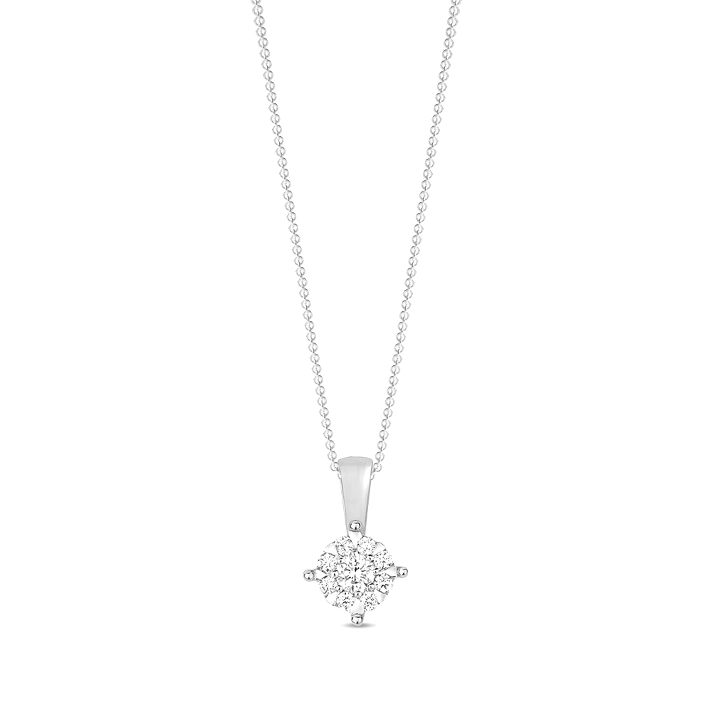 prong setting round shape Lab Grown Diamond stud pendant