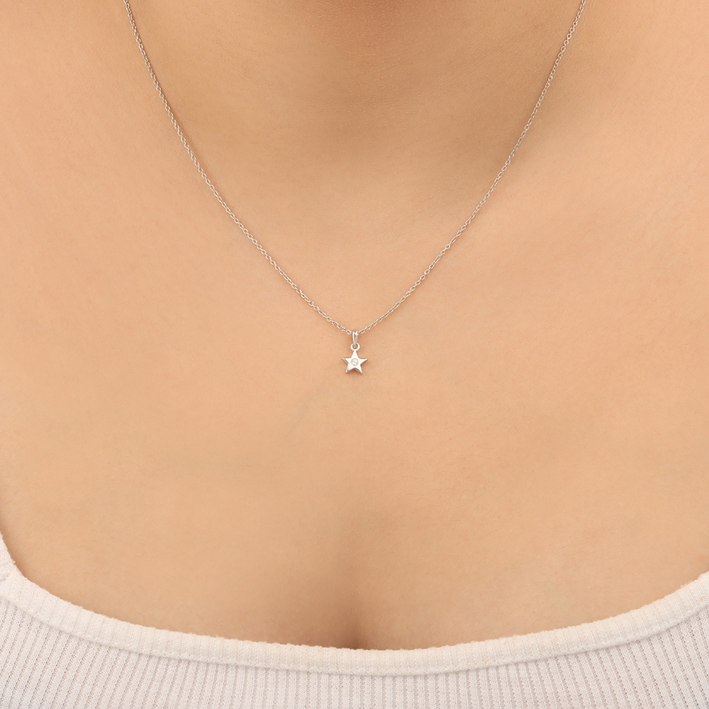Flush Setting Round Astra Designer Pendant Necklaces