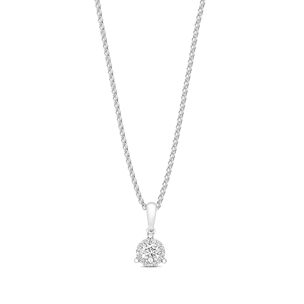 3 Prong Setting Round Diamond Cluster Pendant Buy Online