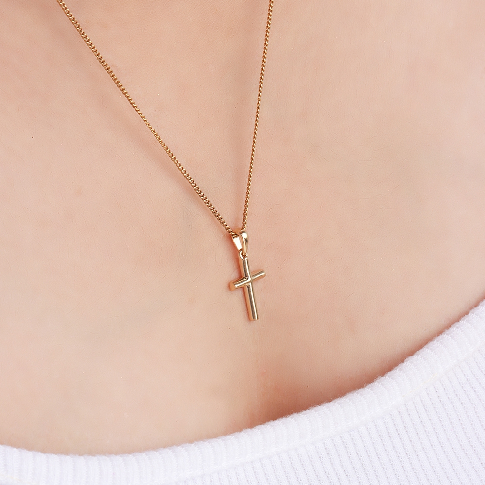 Designer Shine Cross Pendant Necklace