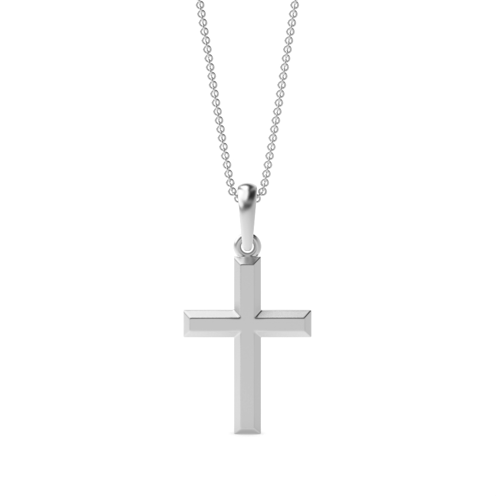 plain metal cross pendant necklace