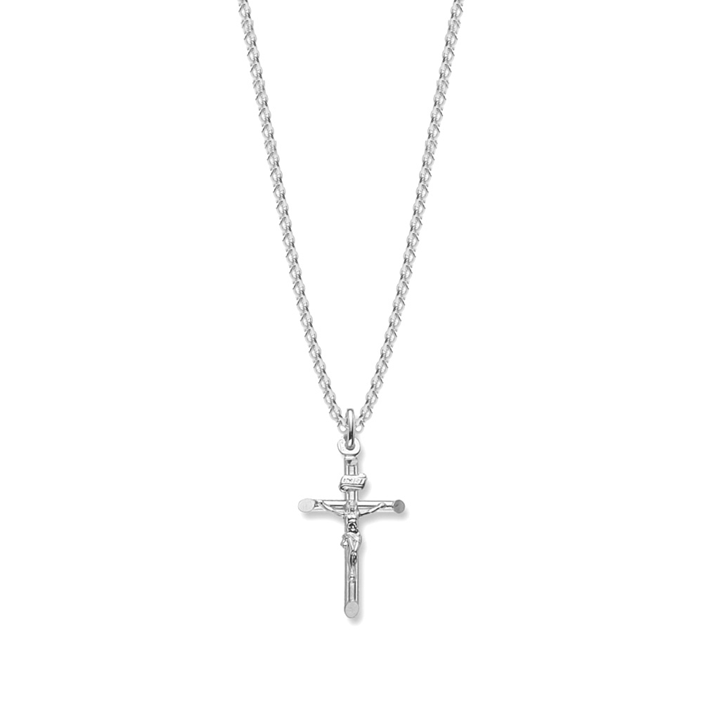 plain metal cross pendant necklace