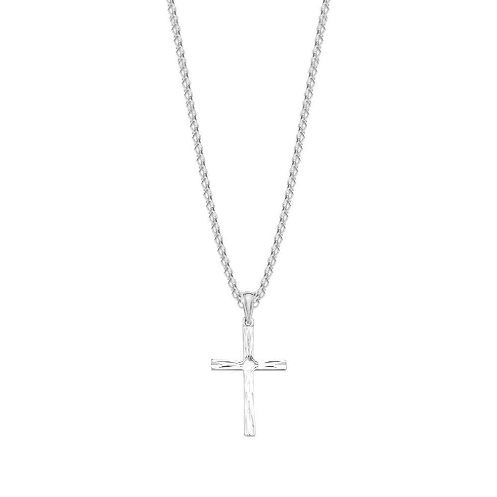 plain metal cross pendant necklace