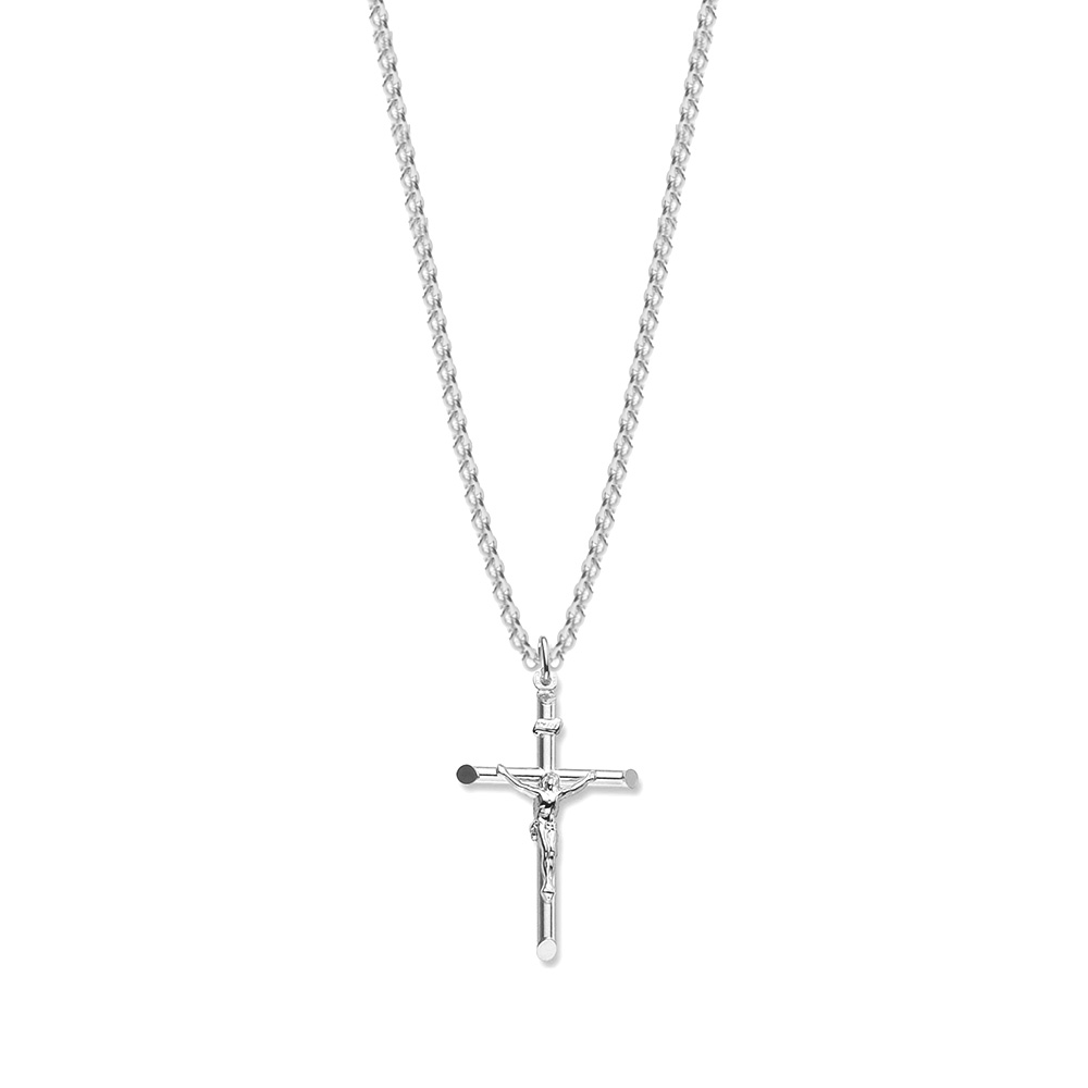 Buy Plain Metal Cross Pendant Necklace In Sale - Abelini