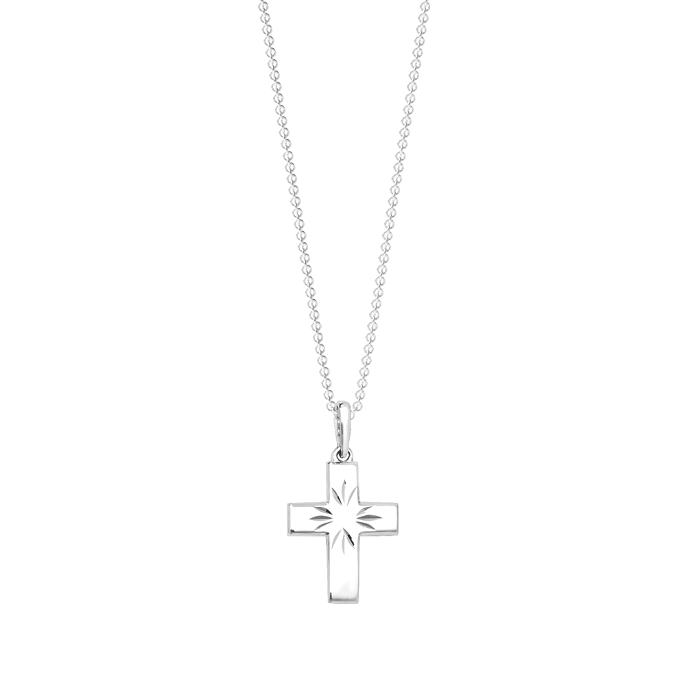 plain metal cross pendant necklace