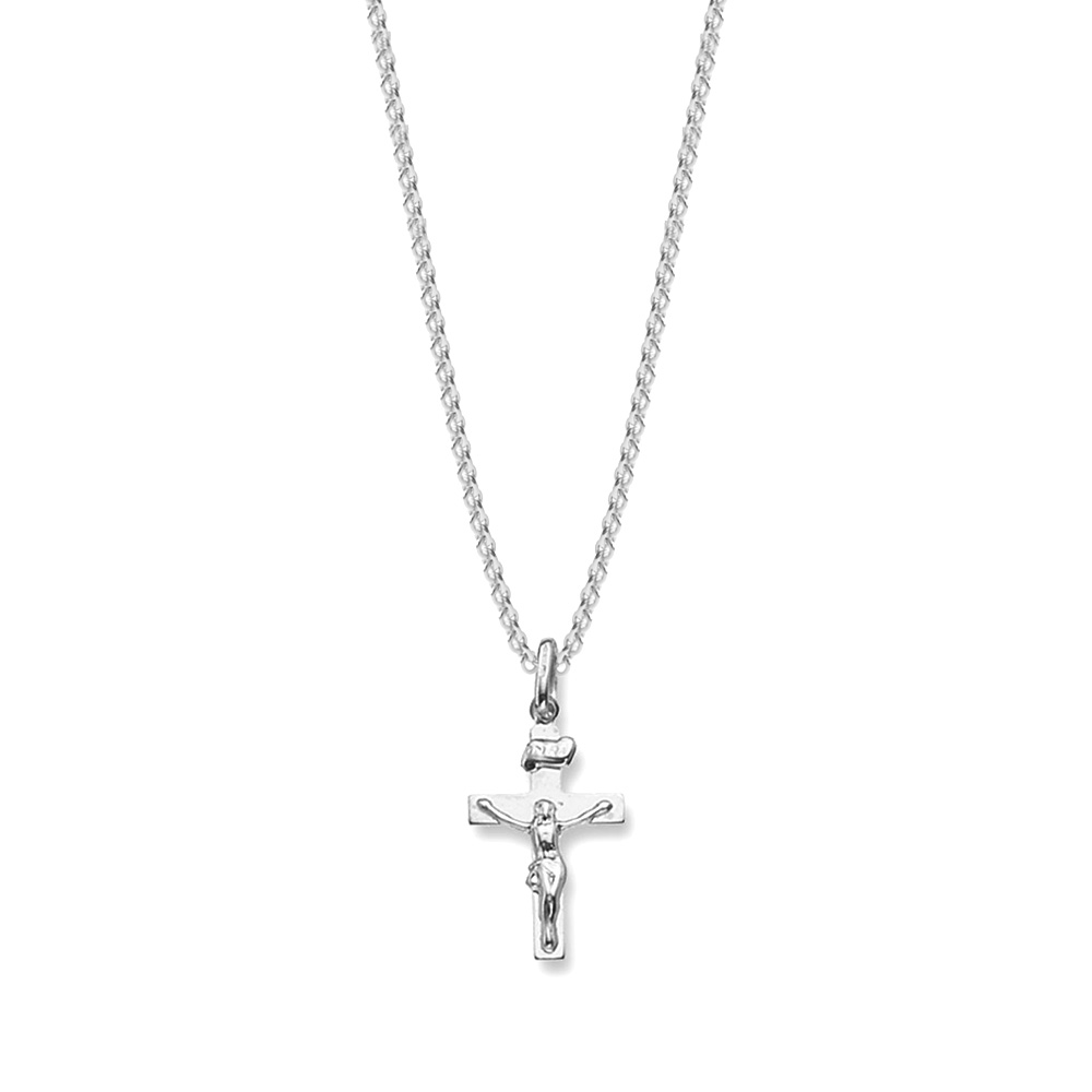 plain metal crucifix cross pendant necklace