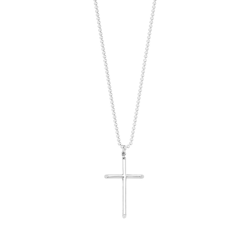 plain metal cross pendant necklace