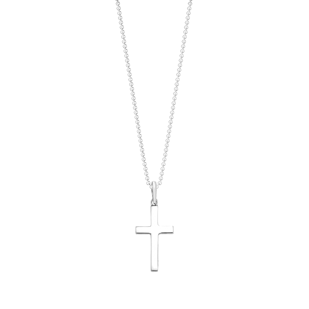 style in occasion with these plain metal cross pendant
