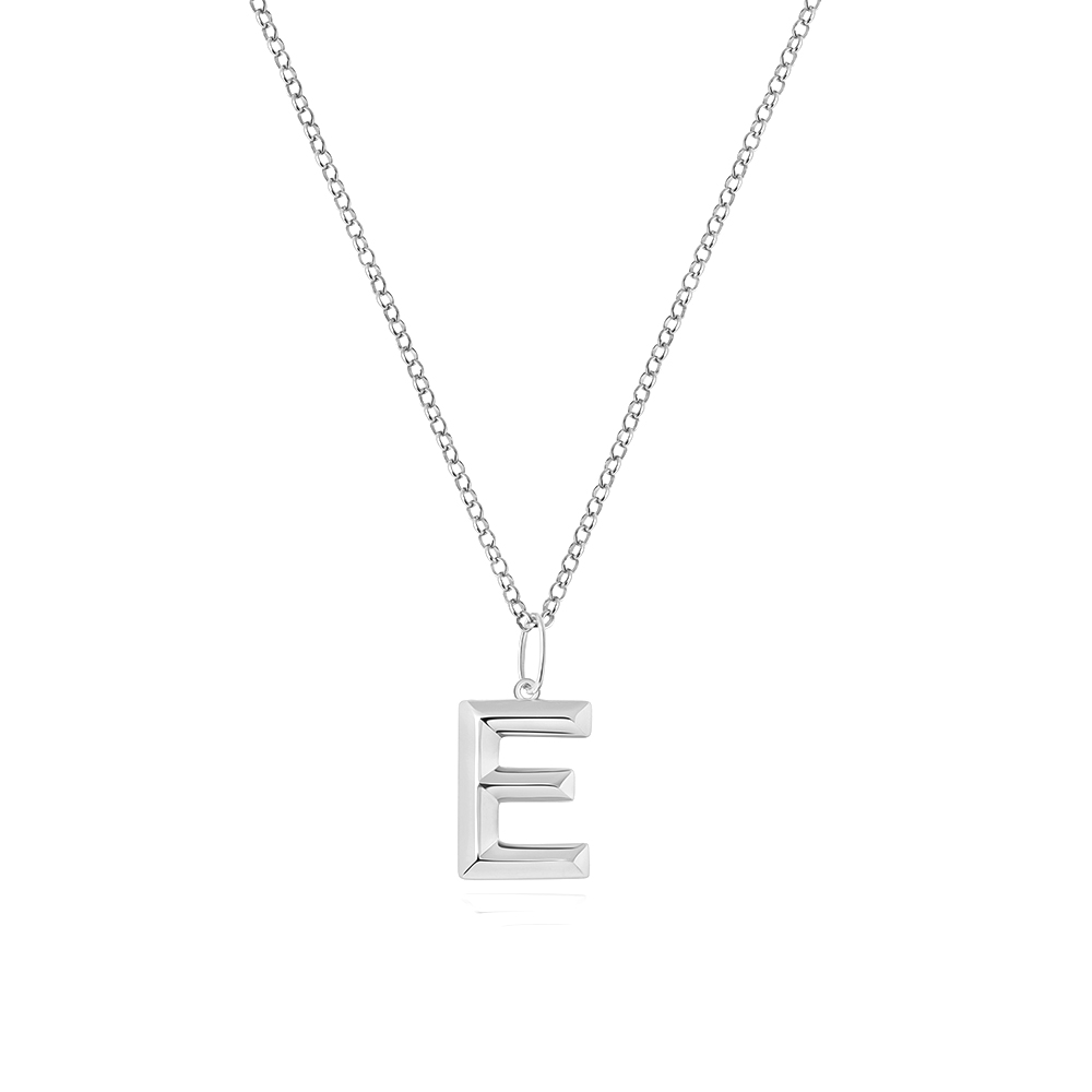 Trendy Plain Metal Initial E Pendant Buy Online - Abelini