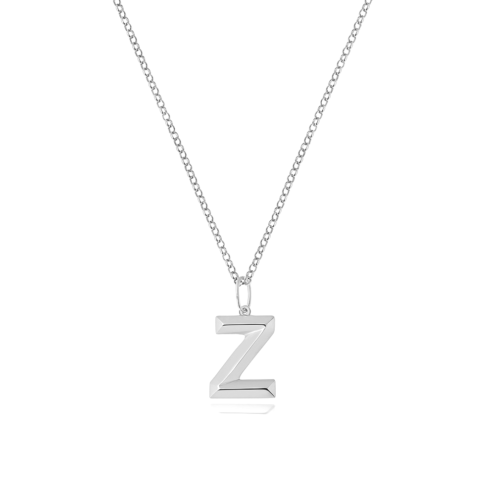plain metal initial z pendant